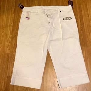 Lee Cropped Length White Denim